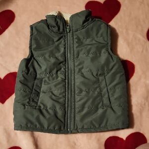 Carter's Forest Green Vest with Fleece Lining